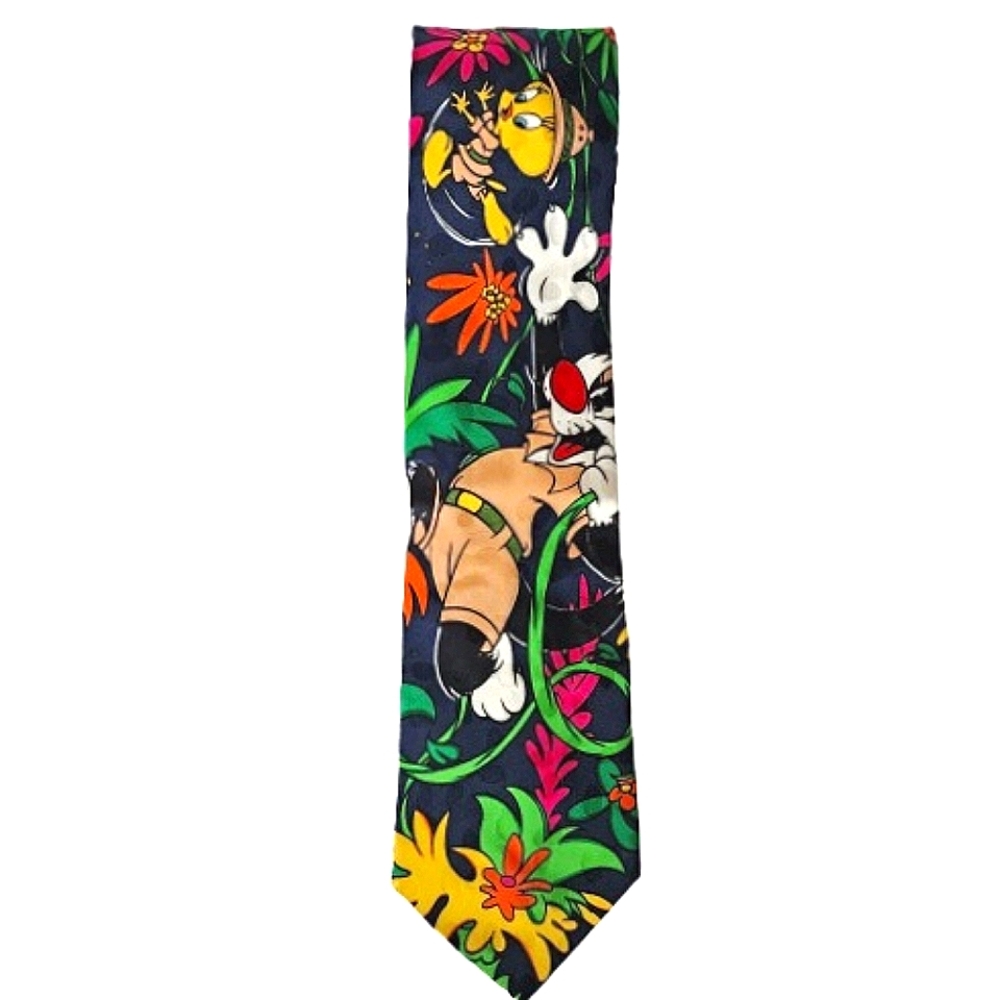 Tweety Pie Sylvester  Silk Tie